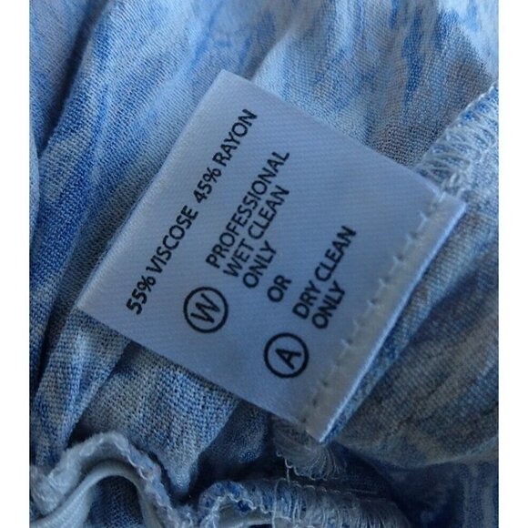 Women's Boho Ikat Print Tunic Top Size XXL 2XL Blue Short Sleeve Kindom Viscose - Picture 10 of 10